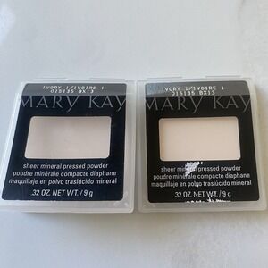 Lot Of 2 Mary Kay IVORY 1 Sheer Mineral Pressed Powder New Old Stock 015135 READ